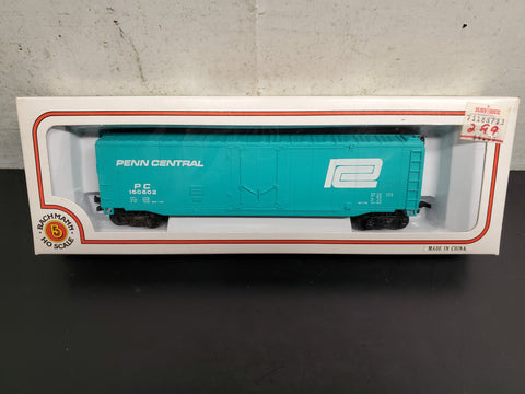 Vtg Bachmann HO Scale Penn Central 51' Plug Door Box Freight Car NIB 76036 Train