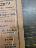 VTG 1912 Morris Supreme Test & Elizabeth High School Pennsylvania Recipe Books
