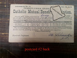 Vintage Lot 4 Death Penna Grand Council Catholic Mutual Benefit Postcards 1882