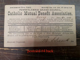Vintage Lot 4 Death Penna Grand Council Catholic Mutual Benefit Postcards 1882