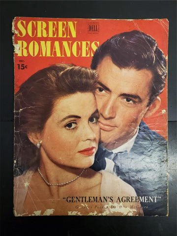 VTG 1947 December Dell Magazine Screen Romances Gregory Peck Dorothy Mcguire