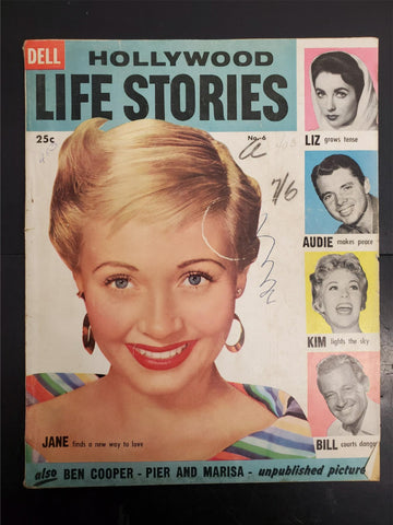 Vtg 1956 Dell Magazine Hollywood Life Stories Elizabeth Taylor Special Edition