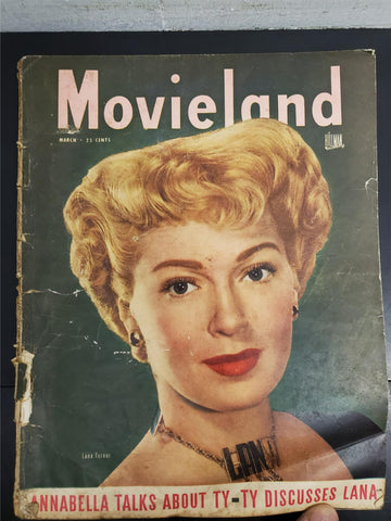 VTG March 1948 Movieland Magazine Lana Turner Ginger Rogers Kate Hepburn Collect
