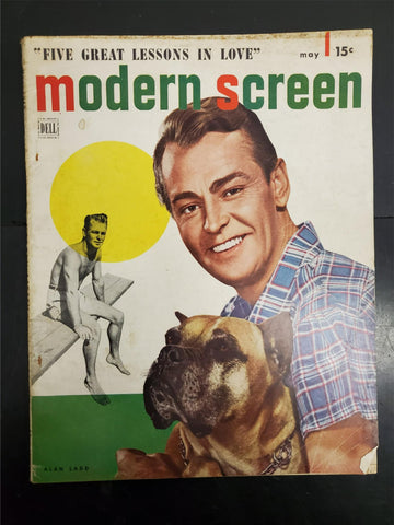 VTG 1949 Dell Magazine Modern Screen Magazine 5 Great Lessons In Love Alan Ladd