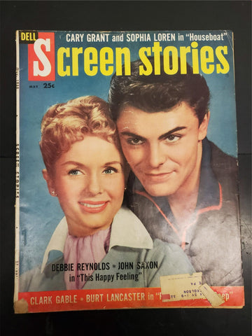 VTG 1958 Dell Magazine Screen Stories Cary Grant Sophia Loren John Wayne C Gable