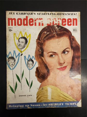 VTG 1950 Dell Magazine Modern Screen Ava Gardner Jeanne Crain Shirley Temple