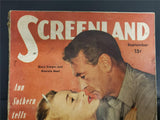 VTG September 1949 Screenland Magazine Gary Cooper & Patricia Neal Collectible