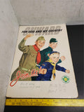 Vtg 1958 Boy Scouts Of America Onward For God & My Country Cardboard Poster Neat
