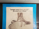 Vtg GoodYear Advertising Cardboard Poster/Sign Longer Wear Most Shoes Clothing