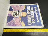 Vtg GoodYear Advertising Crown Neolite Soles Cardboard Poster/Sign Shoe Clothing