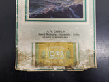 Vtg 1935 Business Advertising Ship Painting Artwork Wall Hanging Calendar Unused