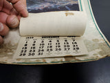Vtg 1935 Business Advertising Ship Painting Artwork Wall Hanging Calendar Unused