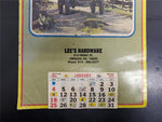 Vtg 1981 Business Advertising Antique Car Photo Art Wall Hanging Calendar Unused