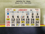 Vtg 1981 Business Advertising Antique Car Photo Art Wall Hanging Calendar Unused
