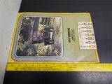 Vtg 1981 Business Advertising Antique Car Photo Art Wall Hanging Calendar Unused