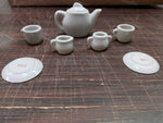 Vintage Miniature Sonsco China Tea Set 8 Pieces Childs Toy Japan Missing Lid