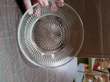 Vtg NIB Diamond-Cut Crystal Hostess Ware Compote Server Jeannette Glass Candy Di