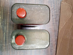 Vtg Marvel Mystery Oil Tin Cans 2 Quarts Top Cylinder Lubrication 1 Full 1 Empty