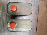 Vtg Marvel Mystery Oil Tin Cans 2 Quarts Top Cylinder Lubrication 1 Full 1 Empty