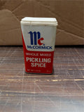 Vtg Spice Tins McCormick Durkee Kroger Ann Page Turmeric Thyme Cinnamon Chili
