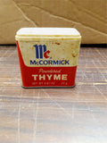 Vtg Spice Tins McCormick Durkee Kroger Ann Page Turmeric Thyme Cinnamon Chili