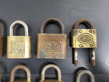 Vtg 15 Padlocks Lot Corbin Pyrofax Gas Service Yale Fraim Brass Slaymaker Master