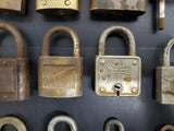 Vtg 15 Padlocks Lot Corbin Pyrofax Gas Service Yale Fraim Brass Slaymaker Master