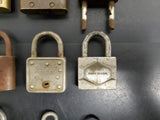 Vtg 15 Padlocks Lot Corbin Pyrofax Gas Service Yale Fraim Brass Slaymaker Master