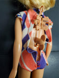 Vtg 1966 Mattel Barbie Doll Fluttering Angel Wings Wind-Up Back Piece Head 1998