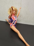 Vtg 1966 Mattel Barbie Doll Fluttering Angel Wings Wind-Up Back Piece Head 1998