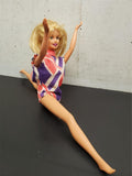Vtg 1966 Mattel Barbie Doll Fluttering Angel Wings Wind-Up Back Piece Head 1998