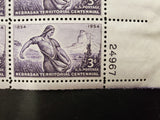 Vtg '54 Nebraska Territorial Centennial 3 Cent USPS Stamp Sheet 50 Total Mint