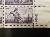 Vtg '54 Nebraska Territorial Centennial 3 Cent USPS Stamp Sheet 50 Total Mint