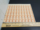Vtg 1854-1954 Kansa Territorial Centennial 3 Cent Postage Stamp Sheet 50 Total