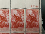Vtg 1956 Benjamin Franklin 250th Anniversary 3 Cent Postage Stamp Sheet 50 Total