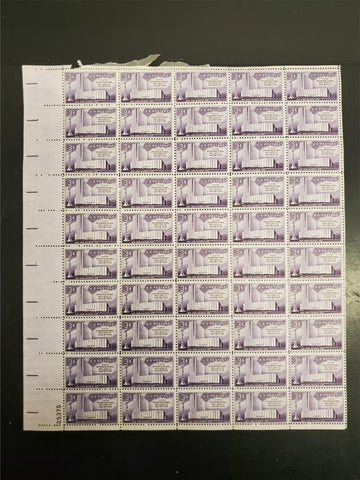 Vtg 1956 5th International Philatelic Exhibition 3 Cent USPS Postage Stamp Sheet