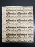 Vtg '56 Pronghorn Antelope Wildlife Conservation 3 Cent USPS Postage Stamp Sheet