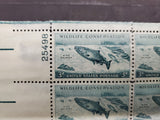 Vtg '56 King Salmon Wildlife Conservation 3 Cent USPS Postage Stamp Sheet 50