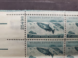 Vtg '56 King Salmon Wildlife Conservation 3 Cent USPS Postage Stamp Sheet 50