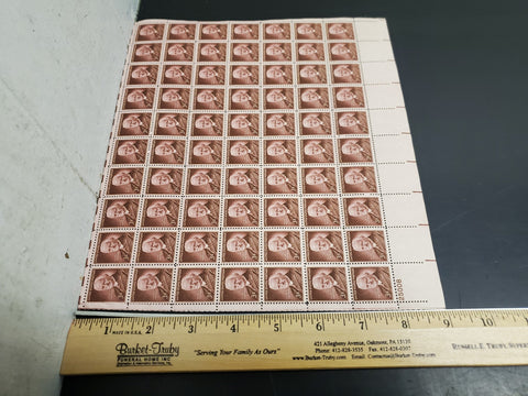 Vtg 1954 USPS George Eastman 3 Cent Postage Stamp Sheet 70 Total