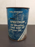 Vtg Sears Fuel Efficient Spectrum All Weather SAE 10W-30 Motor Oil Can Full 1 Qt