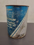 Vtg Sears Fuel Efficient Spectrum All Weather SAE 10W-30 Motor Oil Can Full 1 Qt