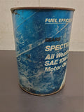 Vtg Sears Fuel Efficient Spectrum All Weather SAE 10W-30 Motor Oil Can Full 1 Qt
