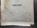 VTG Pennsylvania Game Law Book 1933-34 From House of Representative James Quinn