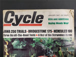Vtg Cycle Magazine January 1967 Jawa 250 Trails Bridgestone 175 Hercules 100 GS