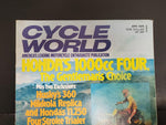 Vtg Apr. 1975 Cycle World Magazine Honda 1000cc Husky 360 Mikkola Replica TL250