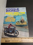 Vtg Apr. 1975 Cycle World Magazine Honda 1000cc Husky 360 Mikkola Replica TL250