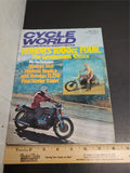 Vtg Apr. 1975 Cycle World Magazine Honda 1000cc Husky 360 Mikkola Replica TL250