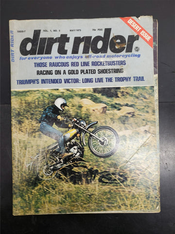 Vtg May 1973 Dirt Rider Dirt Bike Magazine Off-Road Triumph Trails Desert Issue