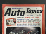 Vtg June 1966 Floyd Clymer Auto Topics Car Magazine Honda S800 Coupe & Excalibur